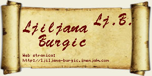 Ljiljana Burgić vizit kartica
